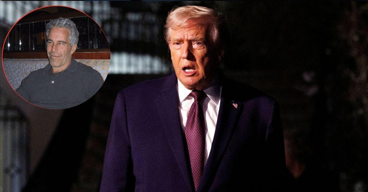 Composite photo of Jeffrey Epstein and Donald Trump