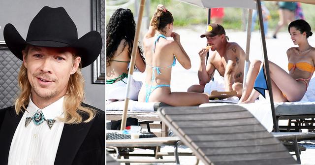 diplo miami surrounded by bikini clad women r