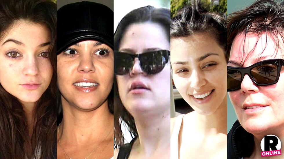 Nearly Unrecognizable! 12 Photos Of The Kardashians WITHOUT Makeup
