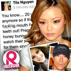 Tila Tequila Bullies Baby Daddy's Daughter, Threatens To 'Knock Her Teeth  Out' & 'Punch Her In The F**king Stomach' — Read The Cruel Message