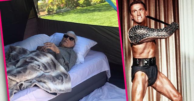 Kirk Douglas Does Backyard Camping Aged 102