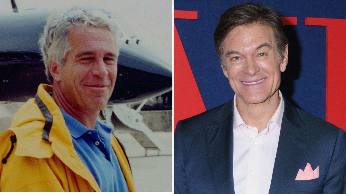 split image of Jeffrey Epstein and Dr. Oz