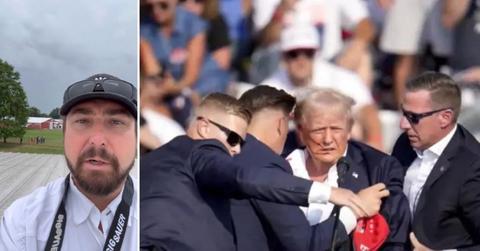 Composite photo of Rep. Eli Crane and Donald Trump's assassination attempt