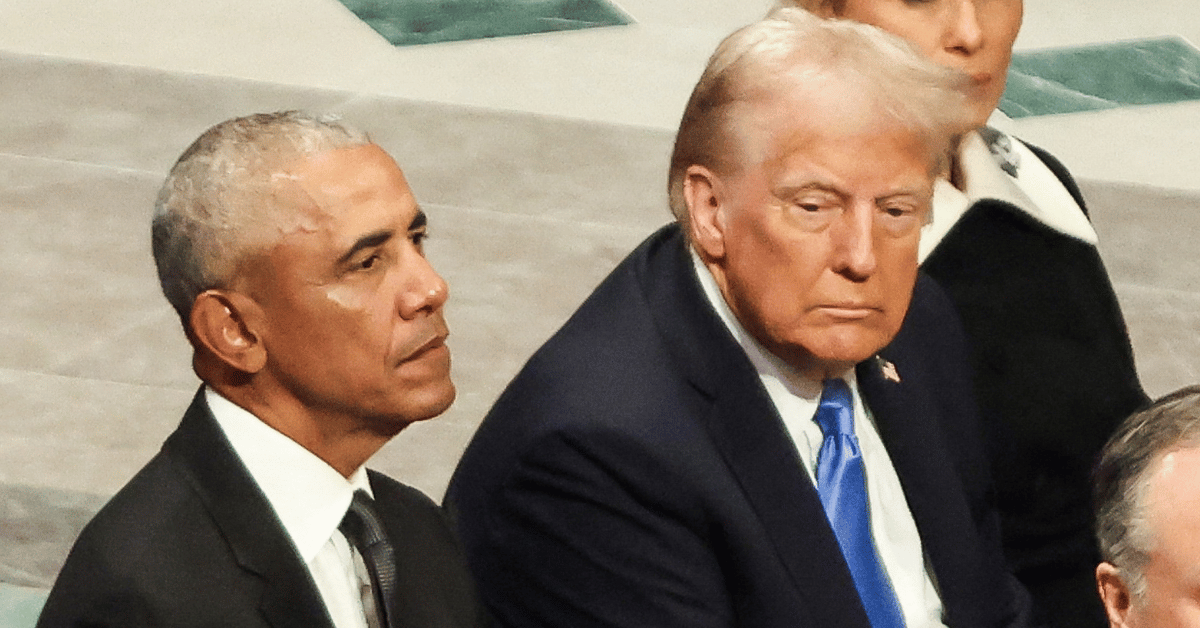 Photo of Barack Obama and Donald Trump