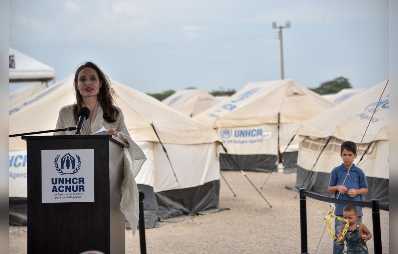 Angelina Jolie Visits Refugee Camp