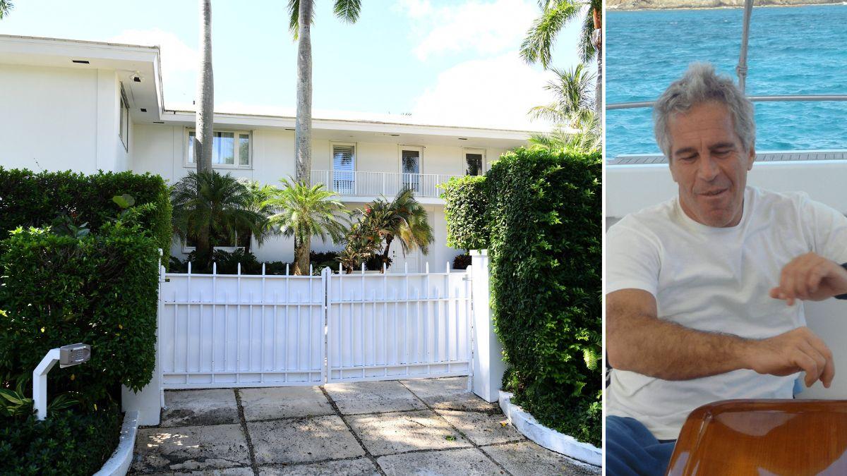 Photo of Jeffrey Epstein and his Palm Beach, Florida house