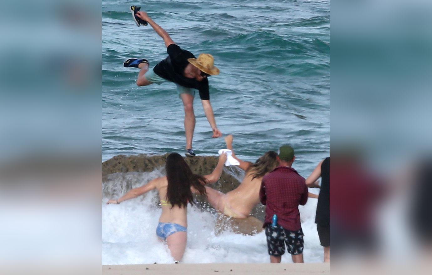 Kate Upton Hit By Wave Photo