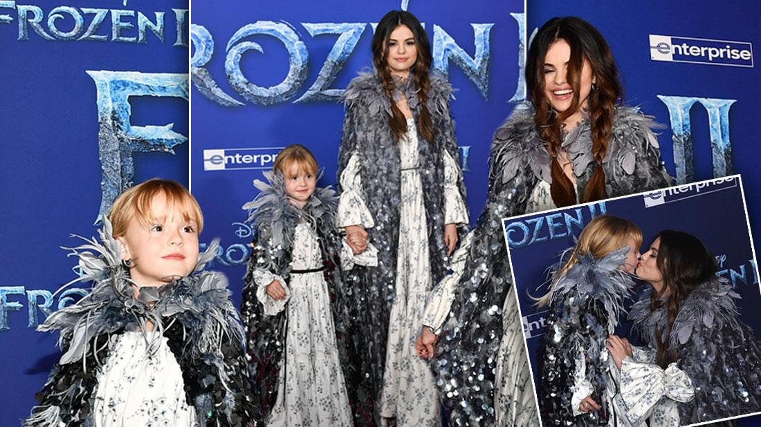 Selena Gomez & Sister Wear Matching Outfits To ‘Frozen’ Premiere