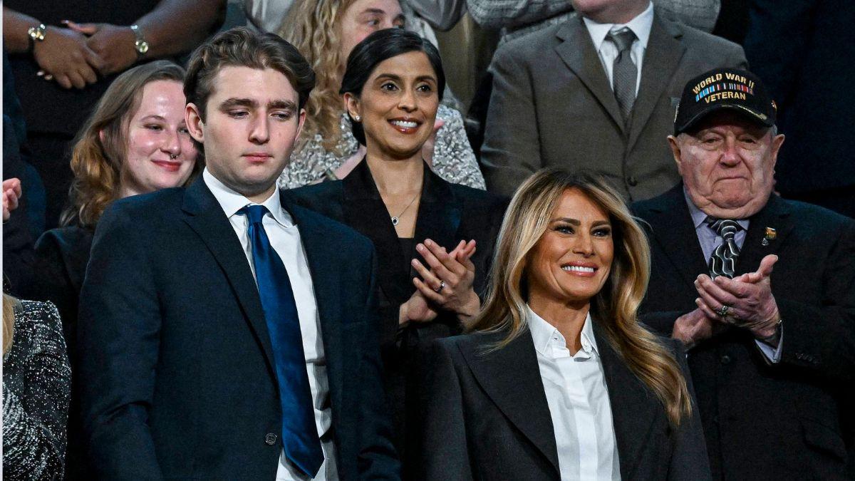 Photo of Barron and Melania Trump