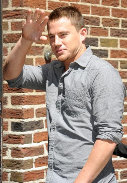 Channing Tatum in New York promoting Magic Mike, visits David Letterman Show in New York City