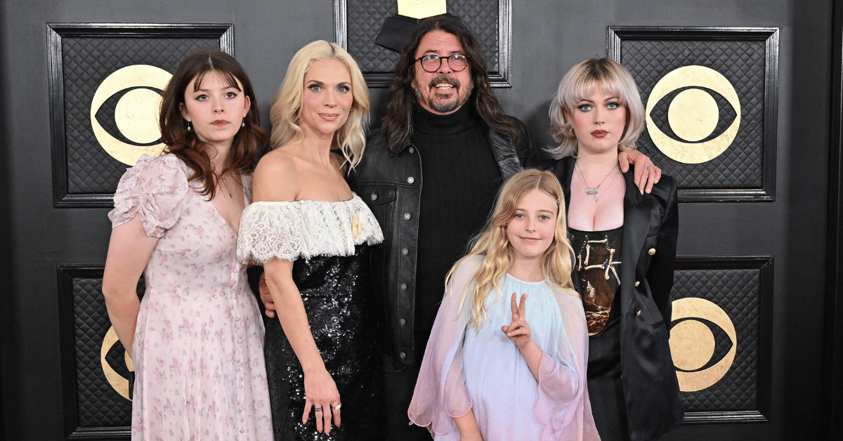 Blum, Grohl and their three daughters Violet, Harper and Ophelia. 