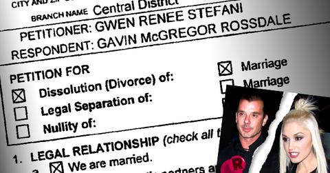 Gwen Stefani Gavin Rossdale Divorce Papers