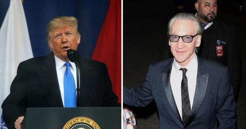 Split photo of Donald Trump and Bill Maher