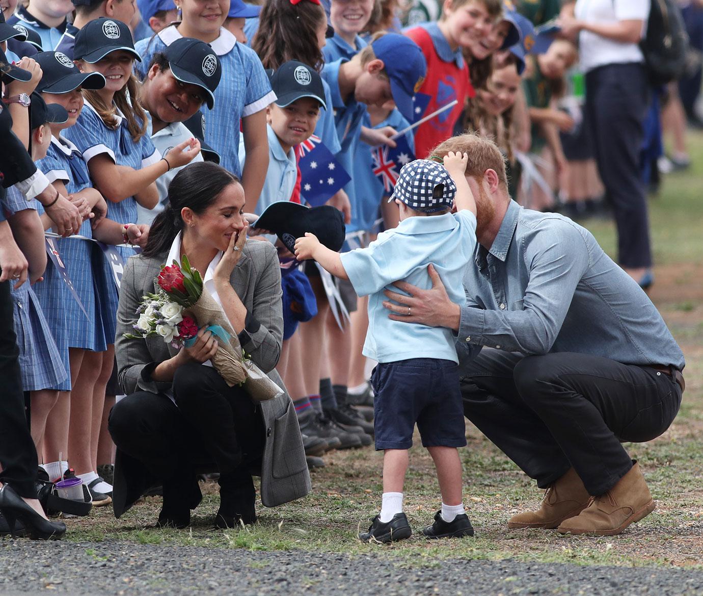 Meghan Markle Prince Harry PDA Smiles Australia