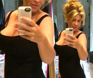 //kim zolciak post baby pump tall