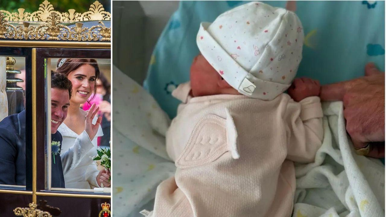 Photo of Princess Eugenie and Jack Brooksbank smd their third child together.