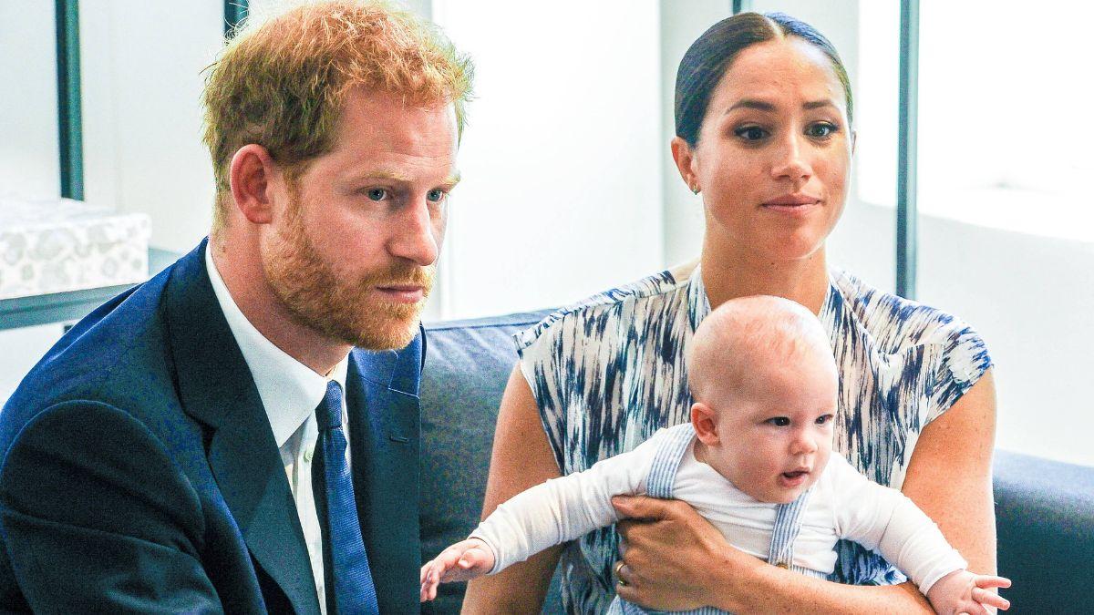 Photo of Meghan Markle with Princes Archie and Harry