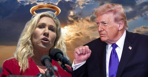 Composite photo of Marjorie Taylor Greene and Donald Trump