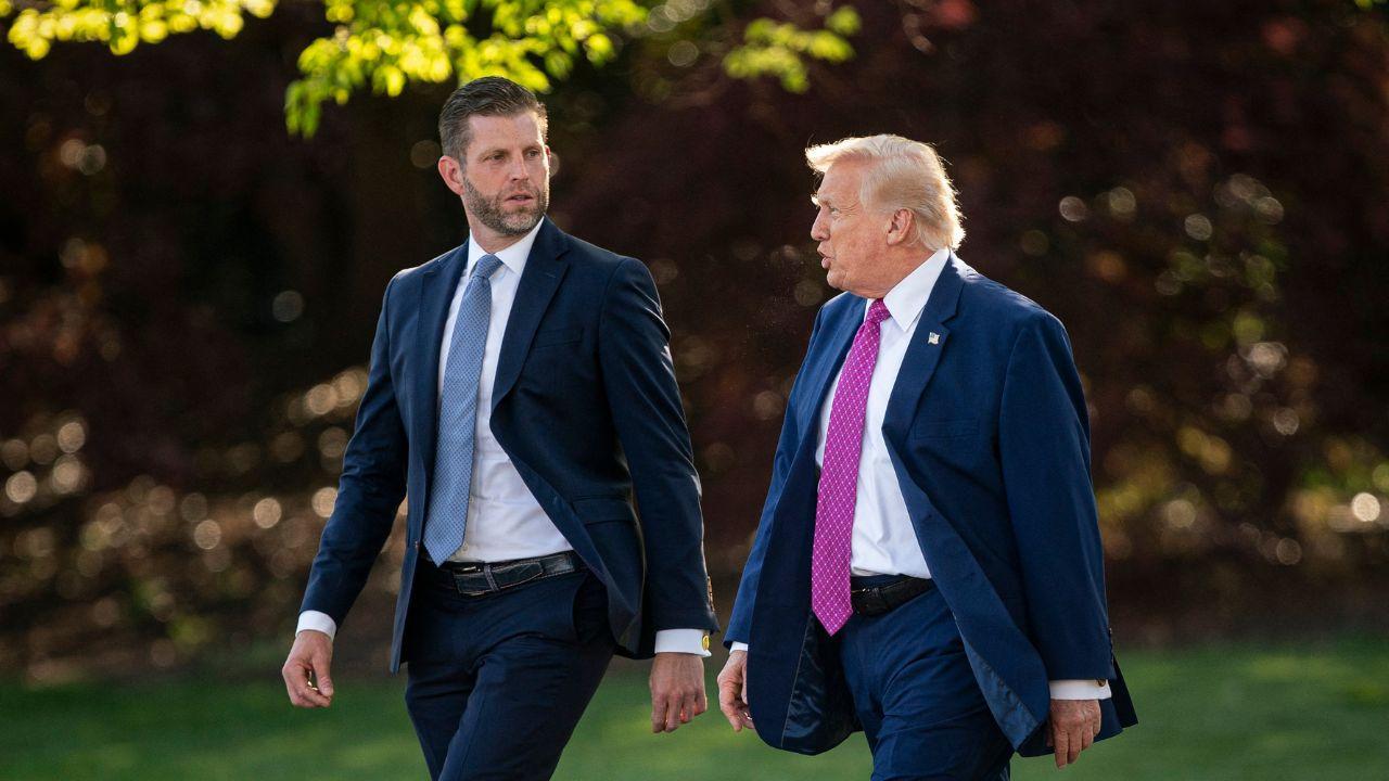 A photo of Eric Trump and Donald Trump