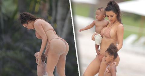 kim kardashian bikini butt thong mexico