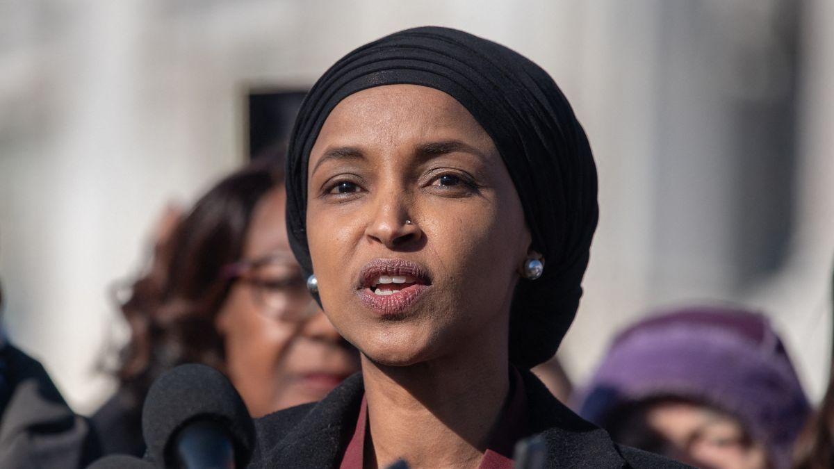 image of Donald Trump called for Rep. Ilhan Omar to be jailed or deported in an online rant.