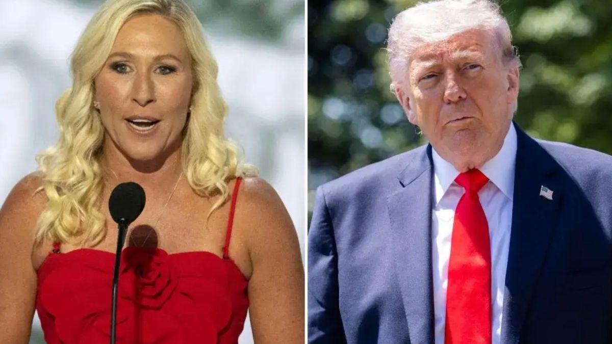 Photo of Marjorie Taylor Greene and Donald Trump