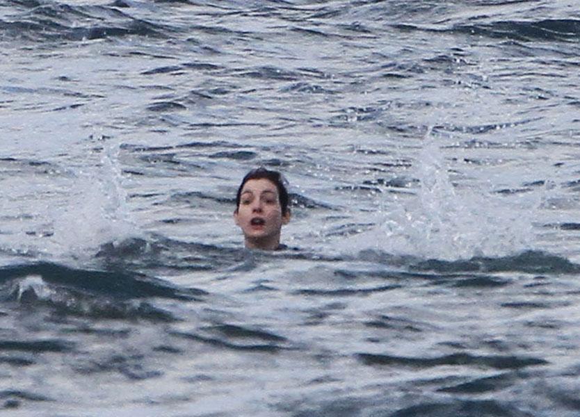 //anne hathaway nearly drowns