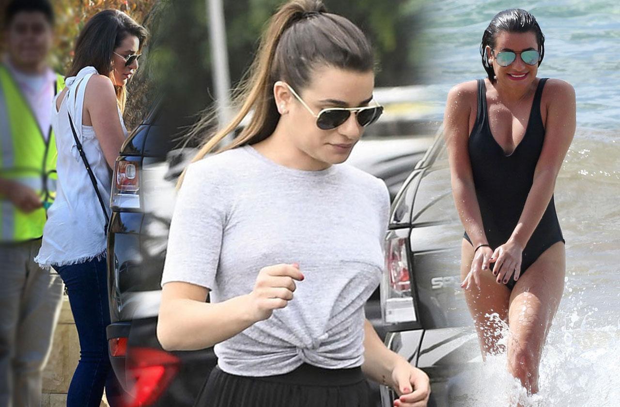 Lea Michele Weight Loss Braless Skirt