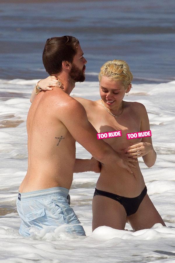 Miley Cyrus Nude Topless Bikini​