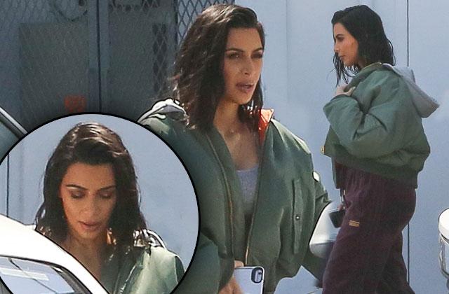 Kim Kardashian Dresses Down After Big Night Out — Where's Kanye?