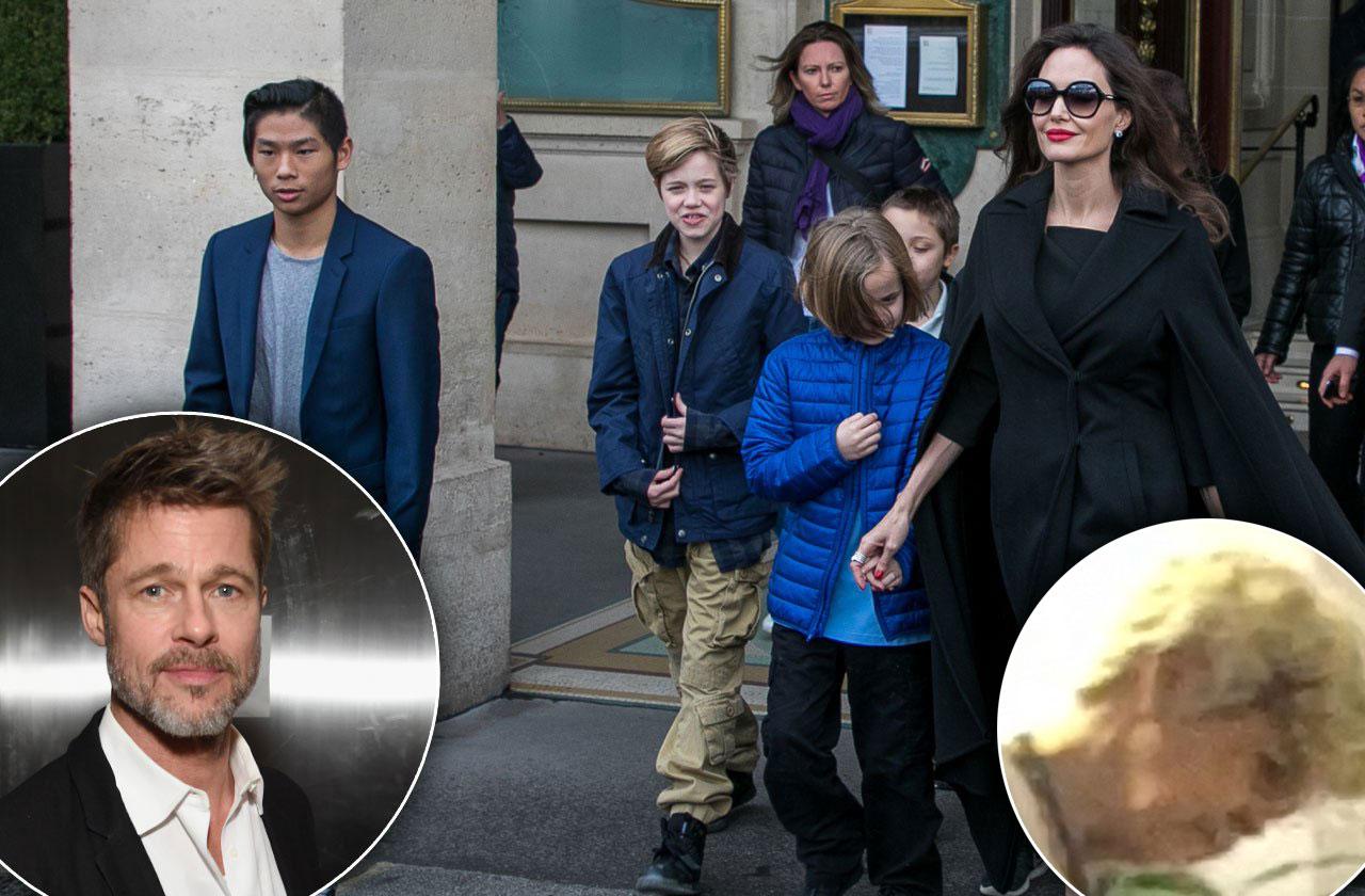 //brad pitt unsupervised visits kids angelina jolie pp