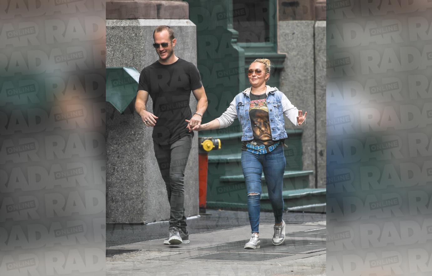 Hayden Panettiere and boyfriend's brother are spotted in New York City.