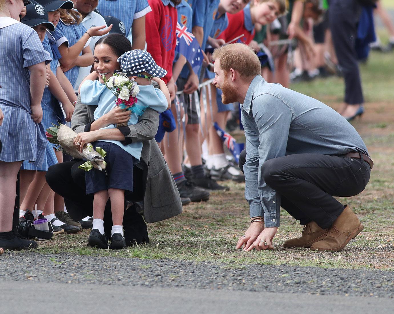 Meghan Markle Prince Harry PDA Smiles Australia