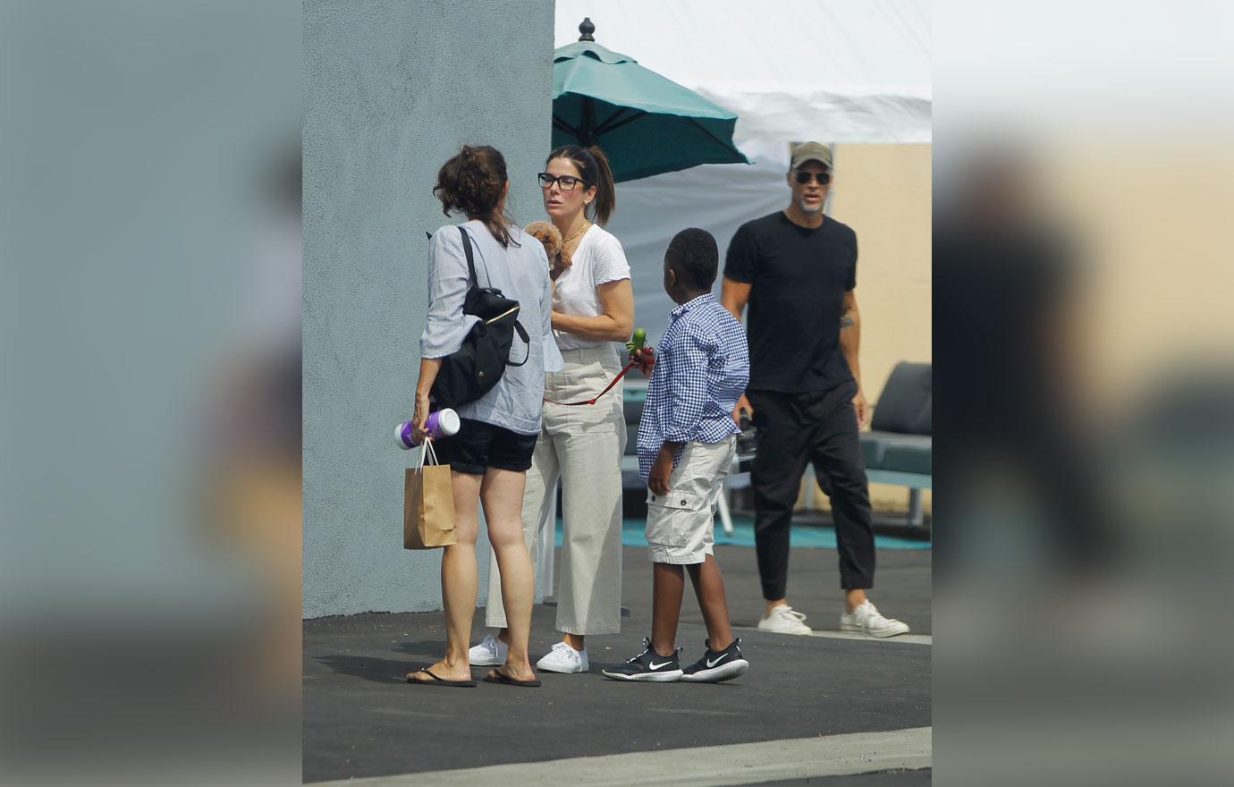 Sandra Bullock & Boyfriend Bryan Randall Out With Her Son Louis