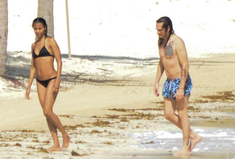 Zoe Saldana Post Baby Bikini Body Marco Perego Vacation