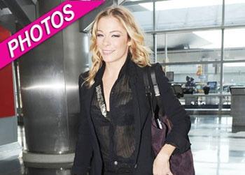 Flying Fashionista! LeAnn Rimes Sports Sheer Shirt & $1,500 Heels To ...