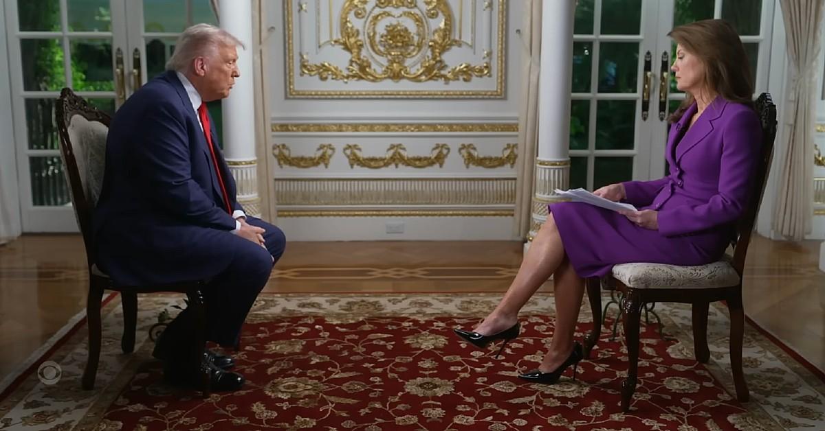 Photo of Donald Trump, Norah O'Donnell