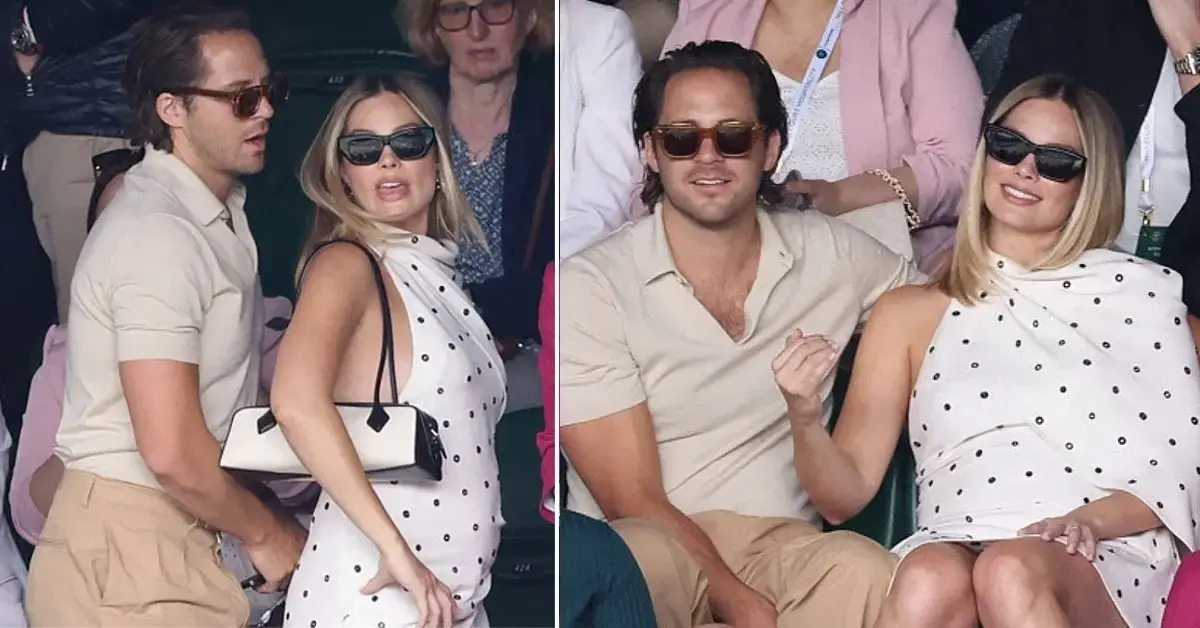 Composite image of Margot Robbie and Tom Ackerley