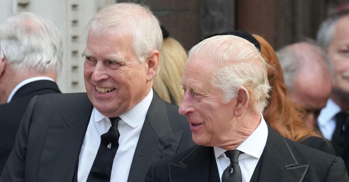 Photo of King Charles and Andrew Windsor