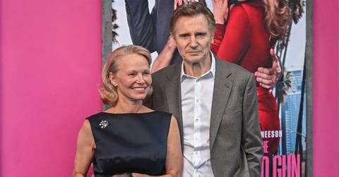 photo of liam neeson and pam anderson