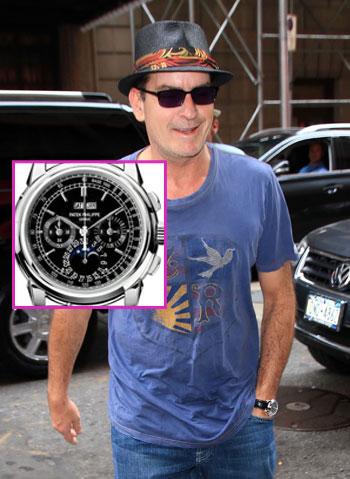 EXCLUSIVE Charlie Sheen s Missing Watch A 170K Diamond