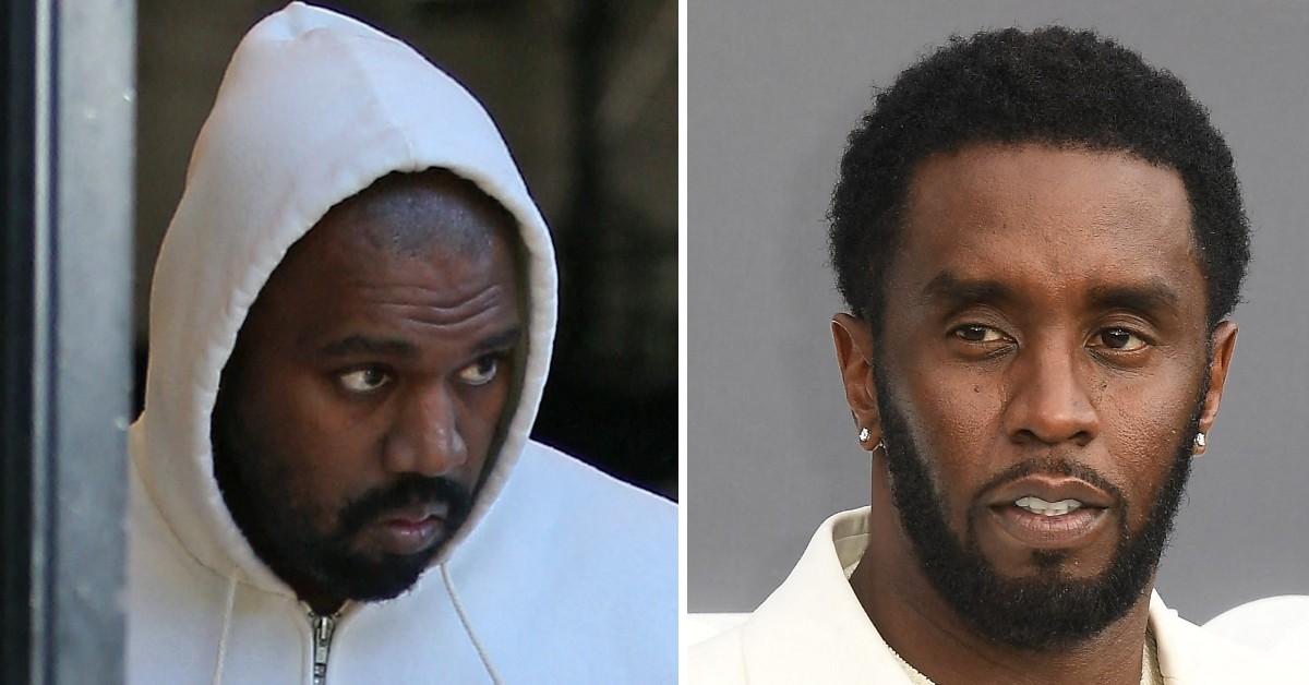 Split photo of Kanye West, Sean 'Diddy' Combs