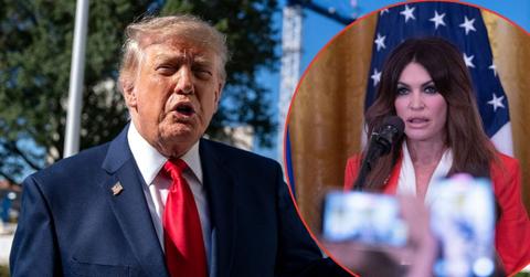 Split image of Donald Trump and Kimberly Guilfoyle