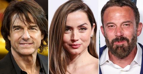 Split photo of Tom Cruise, Ana de Armas, and Ben Affleck.