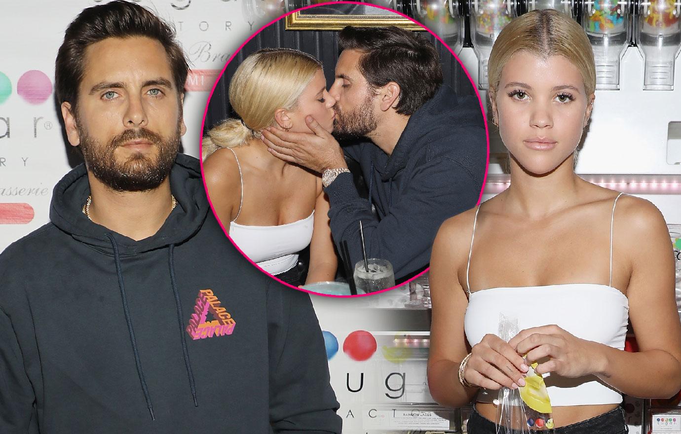 //scott disick sofia richie kiss art week party miami pp