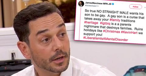 rhonj jim marchese gay hate tweets slams lgbtiq community