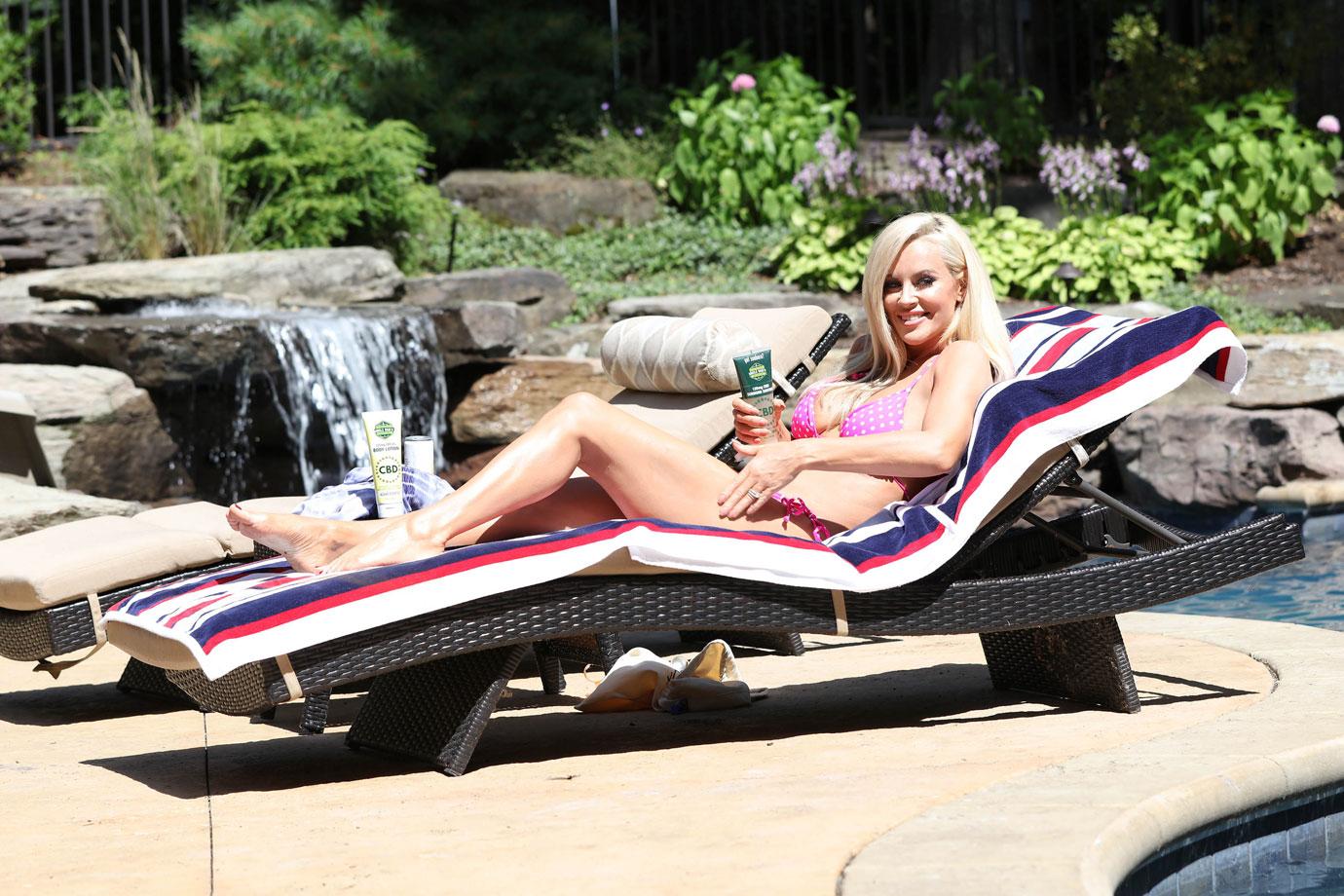 Jenny McCarthy Tans In LA Sun Flaunting Teeny Pink Bikini