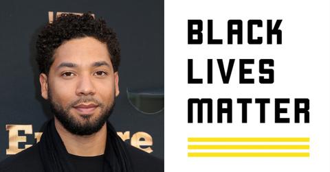 jussie smollet support blm movement found guilty faking hate crime pp