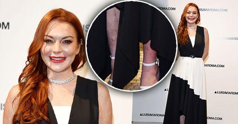 //lindsay lohan cut legs red carpet pp