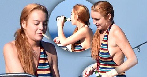 lindsay lohan drinking smoking pregnant